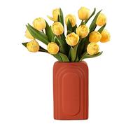 Flores falsas al aire libre Flores artificiales Sala de estar Decoración de la mesa del tulipán artificial Conjunto de decoración interior del interior Flores falsas Flores artificiales al aire libre