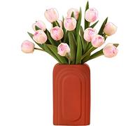 Flores falsas al aire libre Flores artificiales Sala de estar Decoración de la mesa del tulipán artificial Conjunto de decoración interior del interior Flores falsas Flores artificiales al aire libre