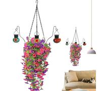 Flores Falsas De Exterior - con Metálico para Pájaros con Gancho | para Pájaros con Flores Artificiales,Cacatúas Ninfas, Inseparables, Conuros, Loros, Balcón, Jardín, Parque,