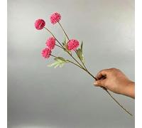 flores falsas, Flor artificial de crisantemo y diente león, 5 cabezas, económica, con ramas largas, for decoración del hogar, bodas fiestas(Rose)