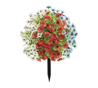 Flores Falsas Para Exteriores, Diseño Realista, Material ABS, Árboles De Bolas Topiarias, Flores Artificiales, Instalación Sin Esfuerzo, Para Jardín Al Aire Libre, Porche, Césped, Balcón, Interior