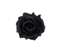 Flores Flamenca 5 piezas de flores for el cabello, tocado DIY for novia, tela flocada, rosa roja, flor, horquilla for el cabello.(A-black)