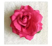 Flores Flamenca 5 piezas de flores for el cabello, tocado DIY for novia, tela flocada, rosa roja, flor, horquilla for el cabello.(A-rose red)