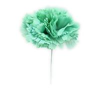 Flores Flamencas Claveles Grandes Flor Artificial Típica Feria de Abril Sevilla Flor Flamenca para el Pelo Mujer El Rocío Baile Flamenco y Sevillanas, Clavel Grande Verde Agua Ø13cm