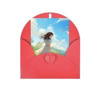 Flores florales de verano con margaritas impresas adorables tarjetas y sobres en blanco, diseños únicos perfectos para festivales, invitaciones
