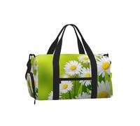 Flores Florales Margaritas,Bolso Deportivo Bandolera de Mano, Bolsa de Deporte, Bolsa de Viaje de Gran Capacidad para Mujeres y Hombres.