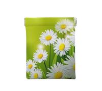 Flores Florales Margaritas, Squeeze Top Wallet Bolsa de Almacenamiento para Mujer Monedero pequeño Bolsa de Cambio