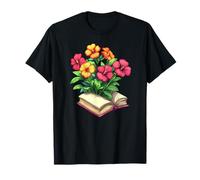 Flores florecientes Que surgen del Libro de Cuentos Abiertos Camiseta