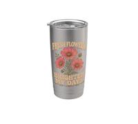 Flores Frescas Iluminar Mis Días Jardín Floral Vaso térmico de acero inoxidable de doble pared