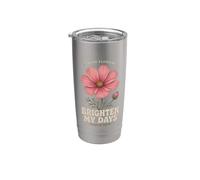 Flores Frescas Iluminar Mis Días Jardín Floral Vaso térmico de acero inoxidable de doble pared