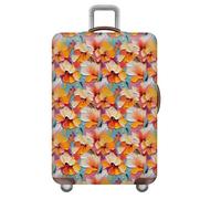 Flores Funda para Maleta EláStica 18-32 Pulgadas,Protector AntiarañAzos & Impermeable,Cubremaletas De PoliéSter Lavable,Accesorio De Viaje para AvióN,Vacaciones,Negocios (Color 1,L(25-28inch))
