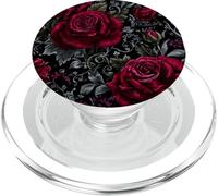 Flores Góticas Rosas Góticas Rojo y Negro Moda Floral PopSockets PopGrip para MagSafe