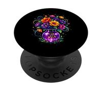 Flores místicas Beltane Bendiciones May Day Pagan Witchy PopSockets PopGrip Adhesivo