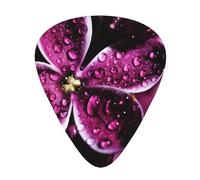 Flores moradas impresas,12 púas de guitarra, 3 grosores diferentes para guitarra acústica, bajo y ukelele