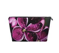 Flores moradas Impresas., Bolsa de artículos de tocador Bolsa de Maquillaje Bolsa de cosméticos Bolsa de artículos de tocador de Viaje portátil