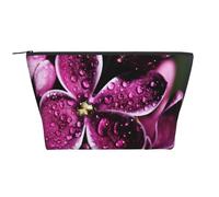 Flores moradas Impresas., Bolsa de artículos de tocador Bolsa de Maquillaje Bolsa de cosméticos Bolsa de artículos de tocador de Viaje portátil