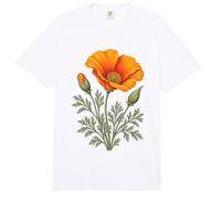 Flores Naturales botánicas Vintage de Amapola de California Comfort Colors Adult Heavyweight T-Shirt