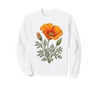 Flores Naturales botánicas Vintage de Amapola de California Sudadera