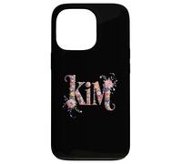 Flores Nombre Kim Personalizado Niña Mamá Nametag Outfit Carcasa para iPhone 13 Pro