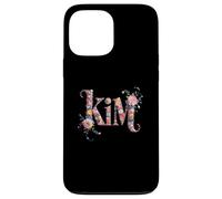 Flores Nombre Kim Personalizado Niña Mamá Nametag Outfit Carcasa para iPhone 13 Pro MAX