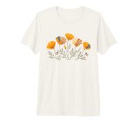 Flores patrióticas, Bandera Americana, Amapola de California, botánica Camiseta Premium