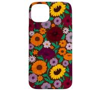 Flores pintadas a Mano Piano Music Fan Gift Sunflower Folk Art Carcasa para iPhone 15 Plus