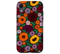 Flores pintadas a Mano Piano Music Fan Gift Sunflower Folk Art Carcasa para iPhone XR