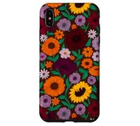 Flores pintadas a Mano Piano Music Fan Gift Sunflower Folk Art Carcasa para iPhone XS MAX