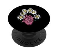 Flores Que Crecen en el corazón PopSockets PopGrip Adhesivo
