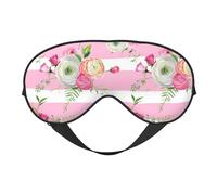 Flores Rayas Rosas, Cubreojos completos Antifaz bloqueador de luz Antifaz para dormir Antifaz suave con los ojos vendados Noche