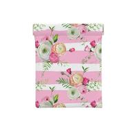 Flores Rayas Rosas, Squeeze Top Wallet Bolsa de Almacenamiento para Mujer Monedero pequeño Bolsa de Cambio