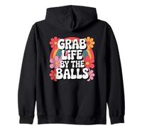 Flores Retro de Grab Life by The Balls Sudadera con Capucha