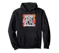 Flores Retro de Grab Life by The Balls Sudadera con Capucha