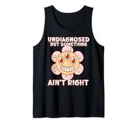 Flores Retro Sin Diagnosticar Problemas De Salud Mental Ansiedad TDAH Camiseta sin Mangas