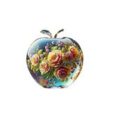 Flores románticas cielo estrellado acrílico decoración 2D manzana decoración de mesa para dormitorio escritorio y sala de estar decoración estética del hogar con diseño floral