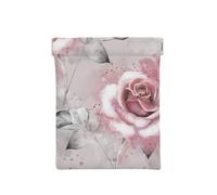 Flores Rosadas Acuarela Floral Rosa Hojas Grises Splash, Squeeze Top Wallet Bolsa de Almacenamiento para Mujer Monedero pequeño Bolsa de Cambio