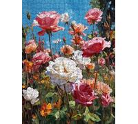 Flores Rosas Puzzle 3000 Piezas, Rompecabezas Adultos Puzzle, 3D Un Rompecabezas, Desafiante Puzzles de Decoración Juego de, Juego Educativo para Toda la Familia, para Regalo Decoración FNKL7-316