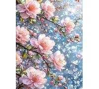 Flores Rosas Puzzle de 3000 Piezas para Adultos, Rompecabezas Adultos 3000 Piezas Gotas de Lluvia Incluye Póster, Entretenimiento Educativo, Juego de Habilidad para Toda La Familia, Medidas:122x81cm