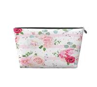 Flores Rosas Rosadas, Bolsa de artículos de tocador Bolsa de Maquillaje Bolsa de cosméticos Bolsa de artículos de tocador de Viaje portátil