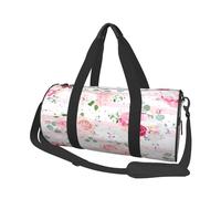 Flores Rosas Rosadas, Bolsa de Viaje de Gran Capacidad, Bolso Redondo, Bolsa de Viaje Deportiva, Bolsa de Mano, Bolsa de Fitness
