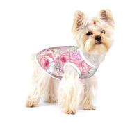 Flores Rosas Rosadas,Camiseta de algodón sin Mangas para Mascotas, Chaleco Transpirable, Suave y elástico para Cachorros,M