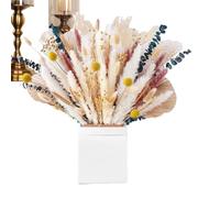 Flores secas para jarrón, ramo floral artificial natural | Centro de mesa, composición rústica, estética para salón, dormitorio, bodas y decoración floral para interiores