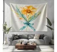 Flores Sencillas de Acuarela Tapicería Tapiz, Tapices, Esterilla de Playa, Placa de Picnic, Blanco Decoración de Pared, Tapiz Pared Arte de Pared en el Techo 250x200 cm