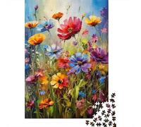 Flores Silvestres Coloridas 1000 Piezas Papel Ecológico Paquete De Rompecabezas para Adultos Y Niños De 12 Años Juego De Familia Decoración De Paredes Paquete De Valor 70x50cm/1000pcs