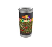 Flores Silvestres Coloridas Vaso térmico de acero inoxidable de doble pared