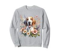 Flores silvestres de verano de Porcelaine Dog, bonitas flores florales Sudadera