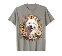 Flores silvestres de verano del perro samoyedo Camiseta