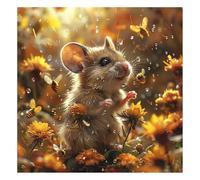 Flores Silvestres Diamond Painting Rata Diamond Painting Kit Completo para Adultos, 2026 New 5D Manualidades Niños DIY Punto de Cruz Bordado Mosaico Kit,Cuadros de Diamantes para Regalo 40x40cm z-d839