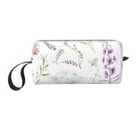Flores Silvestres Florales Acuarela, Bolsa de Maquillaje Bolsa de cosméticos Bolsa de artículos de tocador de Viaje portátil Bolsa de Maquillaje
