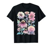 Flores Silvestres Pastel Flores de Verano Botánico Soñador Estética Camiseta